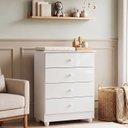 Ver imagem 1 de Cômoda de Bebê 100% MDF 4 Gavetas Soft Life Branco