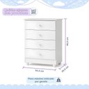 Ver imagem 5 de Cômoda de Bebê 100% MDF 4 Gavetas Soft Life Branco