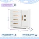 Ver imagem 5 de Cômoda 4 Gavetas 1 Porta Fly 100% MDF Branco