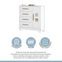 Ver mais imagens de Cômoda 4 Gavetas 1 Porta Fly 100% MDF