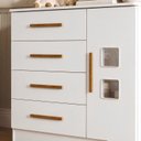 Ver imagem 6 de Cômoda 4 Gavetas 1 Porta Fly 100% MDF Branco