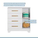 Ver imagem 4 de Cômoda 4 Gavetas 1 Porta Fly 100% MDF