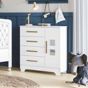 Ver imagem 1 de Cômoda 4 Gavetas 1 Porta Fly 100% MDF