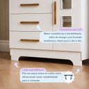 Ver imagem 2 de Cômoda 4 Gavetas 1 Porta Fly 100% MDF Branco