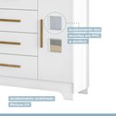 Ver imagem 3 de Cômoda 4 Gavetas 1 Porta Fly 100% MDF