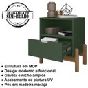 Ver imagem 3 de Mesa de Cabeceira 1 Gaveta 004015 Verde Oliva Dcasa