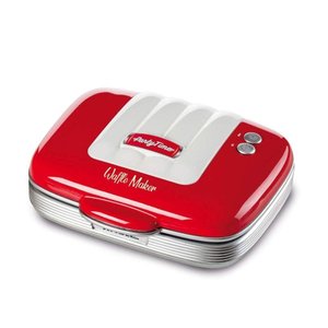 Máquina para Waffle Retrô Party Time 220v Ariete Vermelha