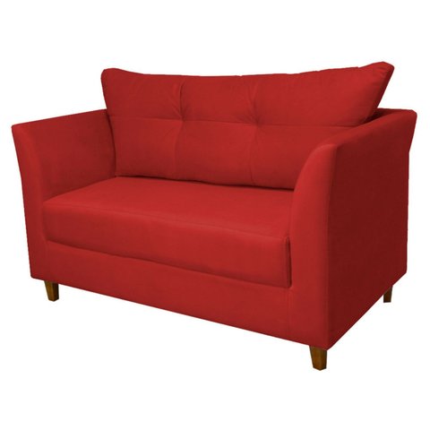 Namoradeira Poltrona Recepção Sala Escritório Isis Suede Cor:vermelho