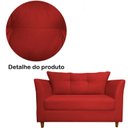 Ver imagem 5 de Namoradeira Poltrona Recepção Sala Escritório Isis Suede Cor:vermelho