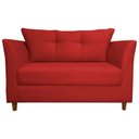 Ver imagem 6 de Namoradeira Poltrona Recepção Sala Escritório Isis Suede Cor:vermelho