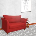 Ver imagem 2 de Namoradeira Poltrona Recepção Sala Escritório Isis Suede Cor:vermelho