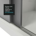 Ver imagem 2 de Guarda-roupa Casal 3 Portas de Correr com Espelhos Branco/cinza Nobre Madesa Branco/cinza