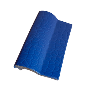 Kit 4 Bordas P/ Piscina Mosaico Azul Royal 12x25cm 1m Linear