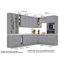 Ver imagem 3 de Kit de Cozinha 14pçs Americana 1 (3 Armários + 4 Balcões + 1 Paneleiro + 6 Complementos) Branco