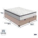 Ver imagem 3 de Cama Box Baú Queen e Colchão Molas Ensacadas Amsterdã Probel Cor:bege