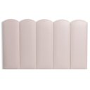 Ver imagem 3 de Cabeceira Solteiro Kit 5 Placas Modelo Nuvem - Courino Marfim / Off White