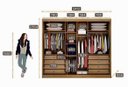 Ver imagem 2 de Guarda Roupa Casal Diamond 3 Portas 8 Gavetas com 1 Porta de Espelho - Cumaru - Móveis Novo