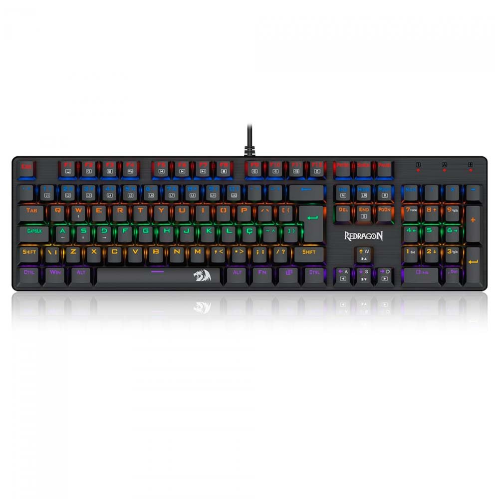 Teclado Mecânico Rgb Redragon Valheim Switch Marrom K608-r