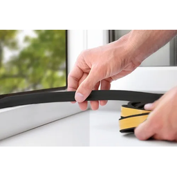 Veda Frestas Multiuso Adesivo Comfort Door 11mm x 4mm 10 Metros Preto - 5