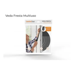 Veda Frestas Multiuso Adesivo Comfort Door 11mm x 4mm 10 Metros Preto - 2