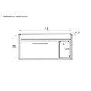 Ver imagem 3 de Conjunto de Balcão e Espelheira para Banheiro Aiden  Móveis