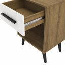 Ver imagem 4 de Mesa de Cabeceira com 1 Gaveta e Nicho Retrô Multimóveis CR35503 Mel/Branco