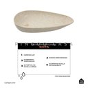 Ver imagem 2 de Cuba De Apoio Para Banheiro Gota Slim Louça Cerâmica 76,5 cm Pingoo.casa - Marmorizado Gold