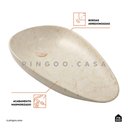 Ver imagem 3 de Cuba De Apoio Para Banheiro Gota Slim Louça Cerâmica 76,5 cm Pingoo.casa - Marmorizado Gold