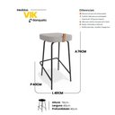 Ver imagem 4 de Kit 04 Banquetas Altas Cozinha e Área Gourmet Vik Estofada Linho Cinza - Abmaza