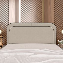 Cabeceira Estofada para Cama Queen Miami Linho - M. Arapongas - 2