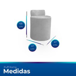Puff Banqueta Alto Confortável Reforçado Minimalista Roma Suede - 6