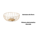 Ver imagem 5 de Fruteira de Ferro Dourada Aramado Estilo Moderno