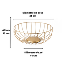 Ver imagem 4 de Fruteira de Ferro Dourada Aramado Estilo Moderno