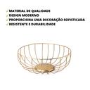 Ver imagem 3 de Fruteira de Ferro Dourada Aramado Estilo Moderno