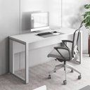 Ver imagem 1 de Mesa de Escritório Retangular Plataforma de Trabalho Moderno 120cm Cinza F5 Office