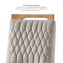 Ver imagem 6 de Conjunto Sala de Jantar Mesa Ágata Tampo Vidro/MDF com 6 Cadeiras Atena Cinamomo/Off White/Suede