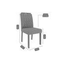 Ver imagem 5 de Conjunto: Mesa Sala Jantar Ágata C/ Tampo Madeirado C/ Vidro 130x80cm + 4 Cadeiras Paola Wood