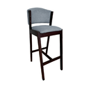 Ver imagem 2 de Kit 4 Banquetas Altas de Madeira Maciça Ana em Linho Premium Cor do Assento: Cinza Linho