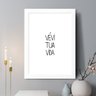 Quadro Decorativo Vévi Tua Vida 33x24cm - com Vidro:moldura Branca - 2