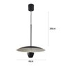 Lustre Pendente Nordecor Abbie 2572 Preto Led Bivolt Preto 2572 - 6