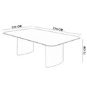 Ver imagem 6 de Mesa de Jantar 10 Lugares Retangular Orgânico 270cm Duetto B05 Canela Tauari - Lyam Decor
