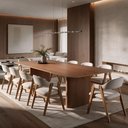 Ver imagem 4 de Mesa de Jantar 10 Lugares Retangular Orgânico 270cm Duetto B05 Canela Tauari - Lyam Decor