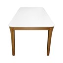Ver imagem 4 de Mesa de Jantar Cancun 250x90cm Madeira Maciça - Amêndoa - Tampo 250x90cm Branco/vidro Off-white
