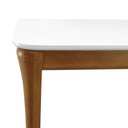 Ver imagem 5 de Mesa de Jantar Cancun 250x90cm Madeira Maciça - Amêndoa - Tampo 250x90cm Branco/vidro Off-white