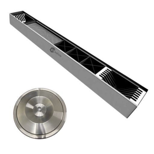 Calha Canal Módulos Removíveis Organizador De Inox C/ Lixeira 5L - 3