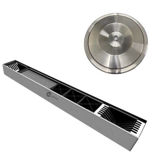 Calha Canal Módulos Removíveis Organizador De Inox C/ Lixeira 5L - 2