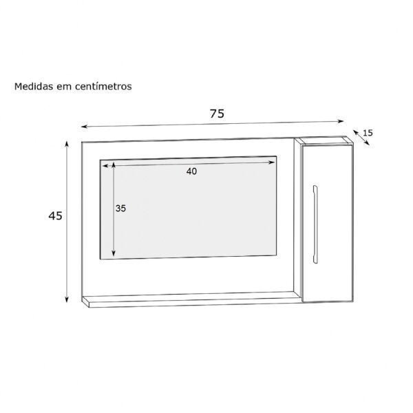 Conjunto de Balcão e Espelheira para Banheiro Arlo  Móveis - 5