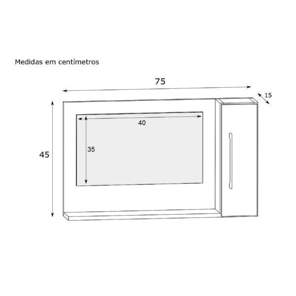 Conjunto de Balcão e Espelheira para Banheiro Arlo  Móveis - 5