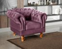 Ver imagem 2 de Poltrona Chesterfield Duque Dom Pedro Capitonê - Veludo Roxo