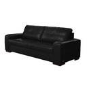 Ver imagem 1 de Sofá Decorativo Sala de Estar City 3 Lugares 200cm Couro Preto - Mozzelar